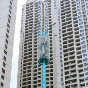 Camouflage Cylindrical Cage Cell Tower